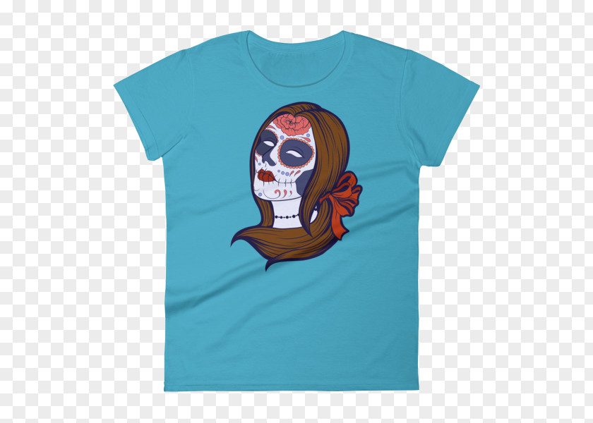 T-shirt Calavera Sleeve Top Clothing PNG