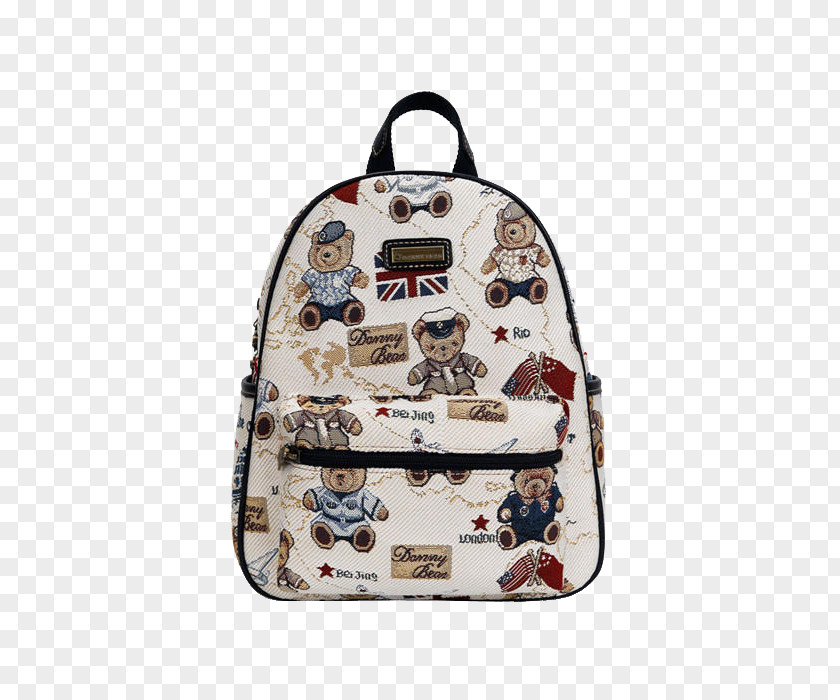 Bear Pattern Bag Handbag Backpack Satchel PNG