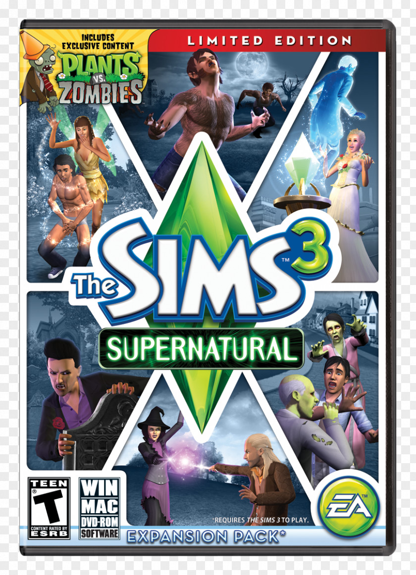Electronic Arts The Sims 3: Supernatural Pets Late Night Seasons Showtime PNG