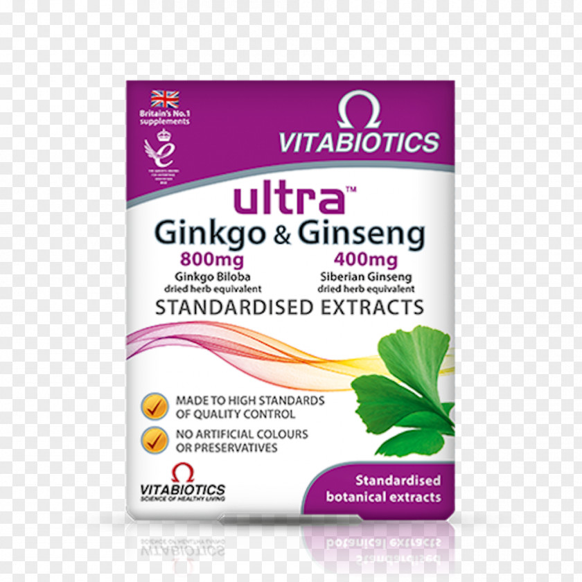 Ginkgo Biloba Ginseng Vitabiotics Vitamin Cod Liver Oil PNG