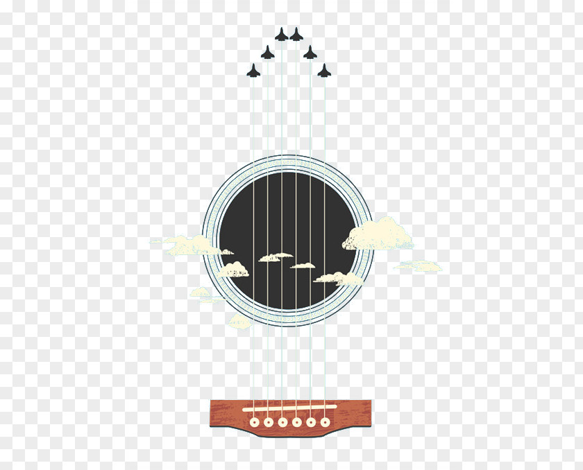 Guitar Negative Space Illustrator Graphic Design Illustration PNG