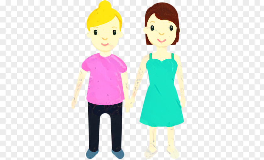 Holding Hands Animation Boy Cartoon PNG