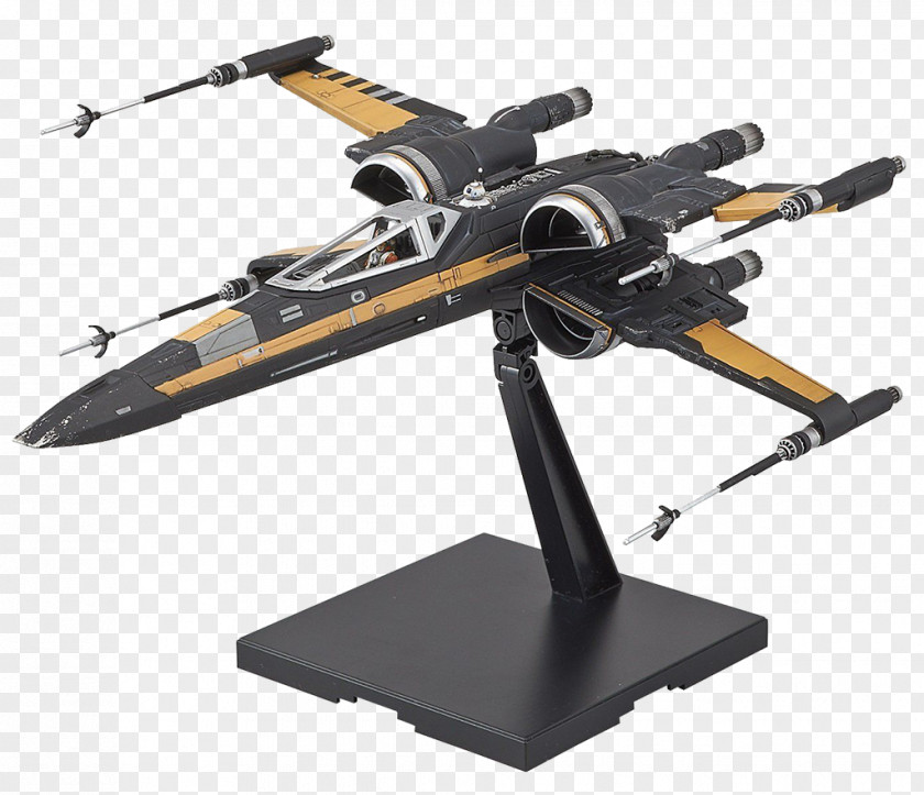 Poe Dameron X-wing Starfighter Star Wars Plastic Model Jedi PNG