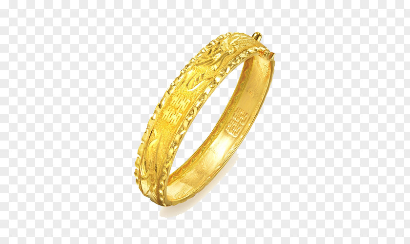 Chow Sang Gold Bracelet Wave Female Models Edge Marriage Dowry 09513K Two Bangle Ring Jewellery PNG