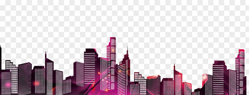 City Silhouette Illustration PNG