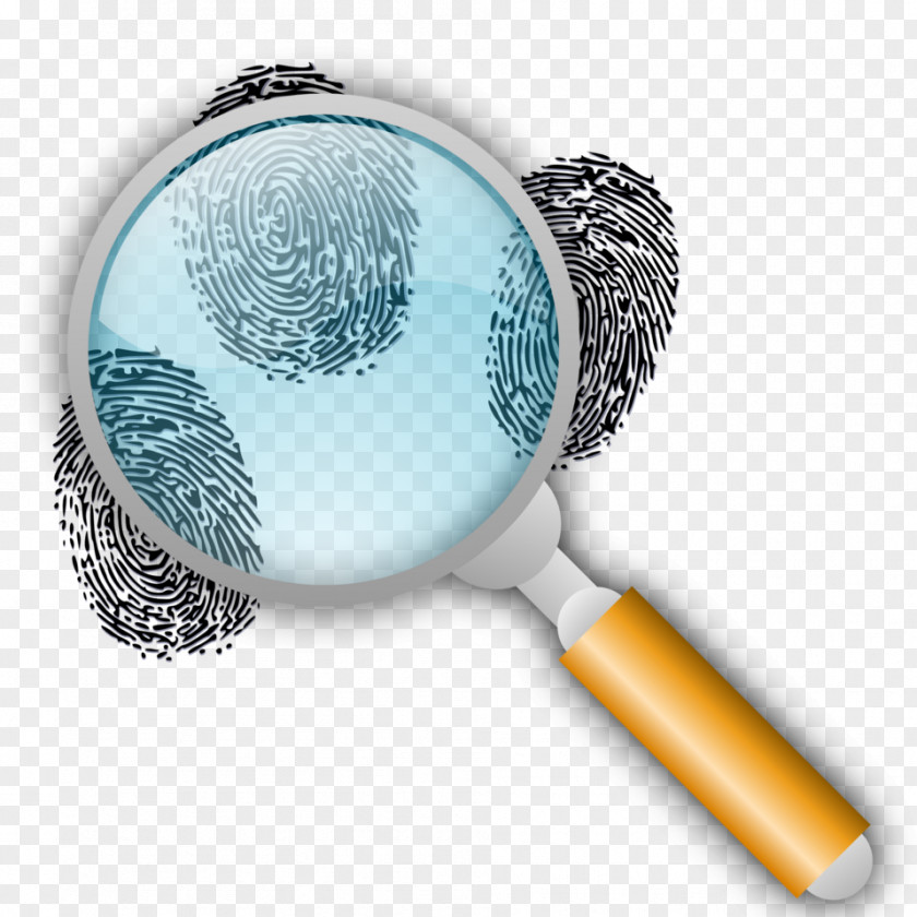 Magnifying Glass Fingerprint Forensic Science Magnification Clip Art PNG