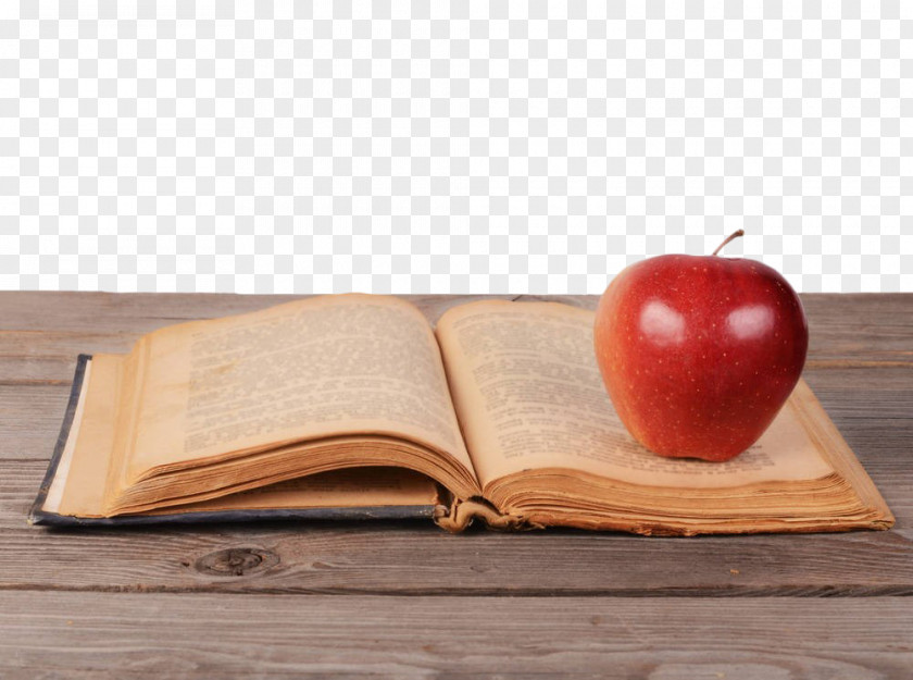 Wooden Book Apples Stock Photography Royalty-free PNG