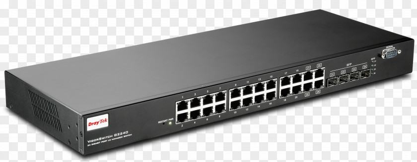 Draytek Gigabit Ethernet Network Switch Power Over Port PNG