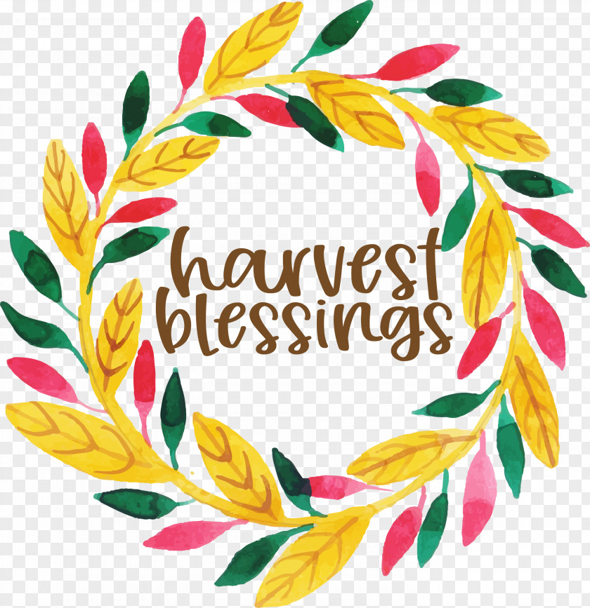 Harvest Blessings Thanksgiving Autumn PNG