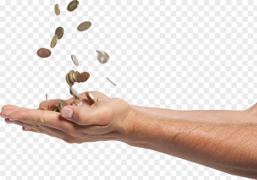 Money In Hand Coin PNG