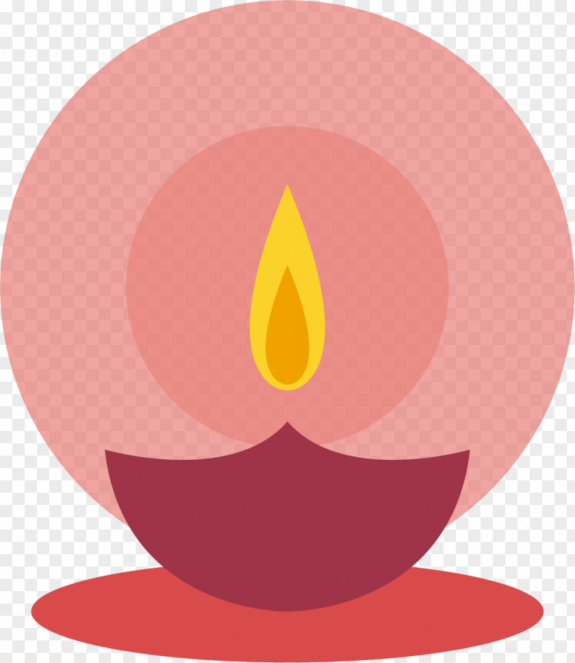Pink Candle Of Eid Al Fitr Red Circle Cartoon Wallpaper PNG
