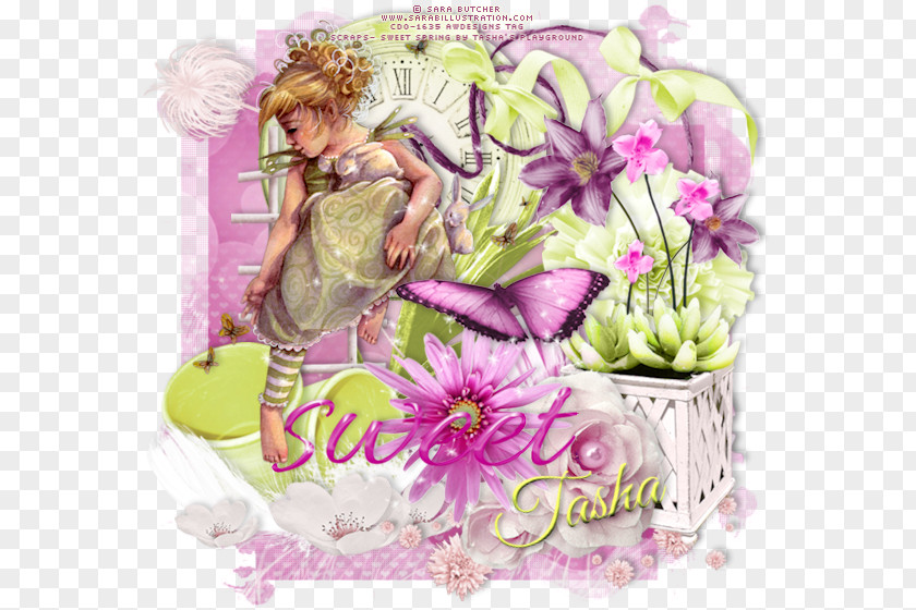 Thank You Tag Floral Design Legendary Creature PNG