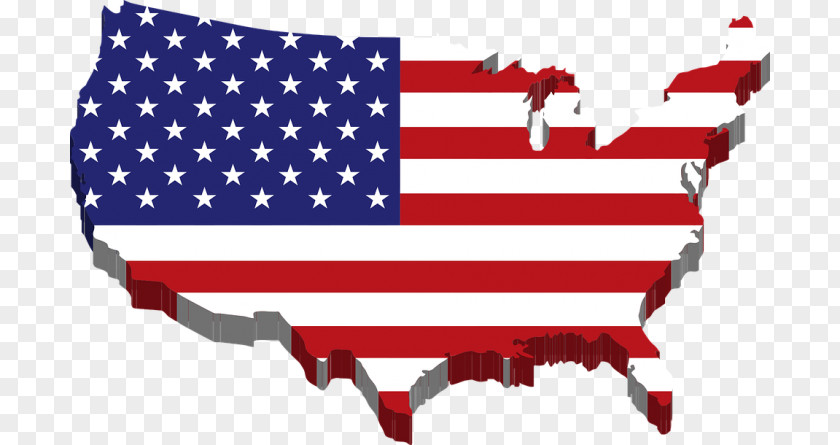 United States Flag Of The Blank Map PNG