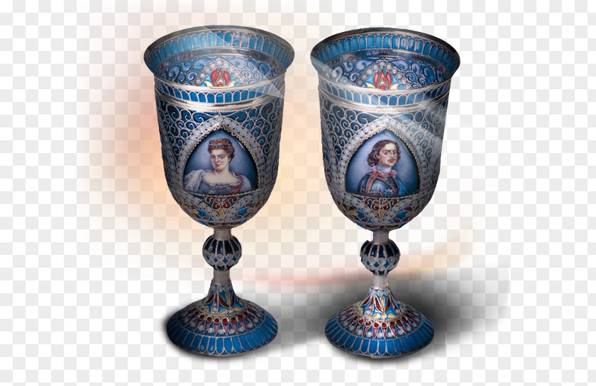 Vase Wine Glass Ceramic Cobalt Blue Chalice PNG