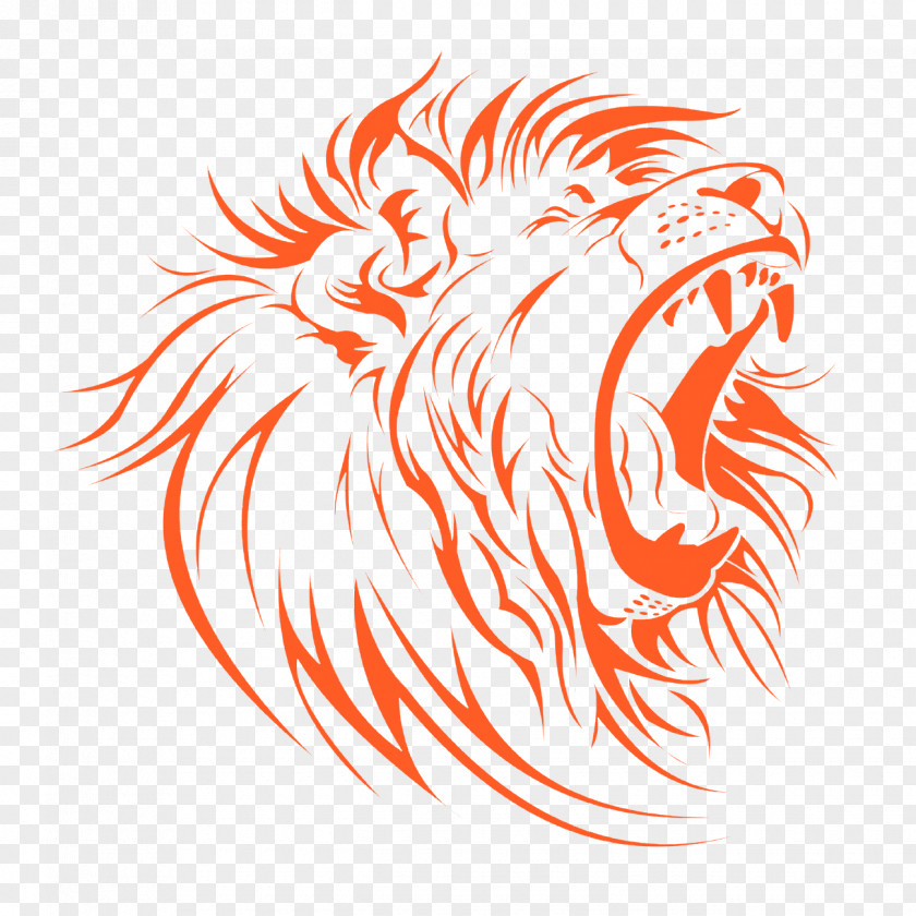 Lion Cat Drawing Roar Sketch PNG