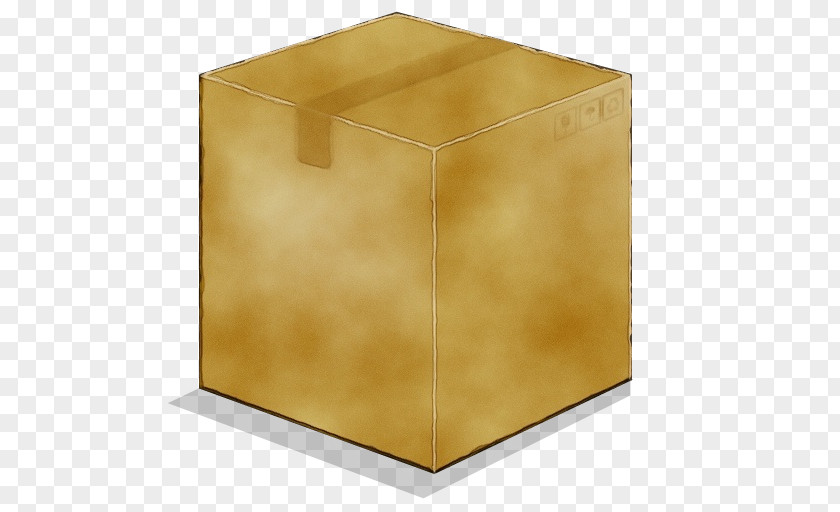Rectangle Packing Materials Box Yellow Brown Square Metal PNG