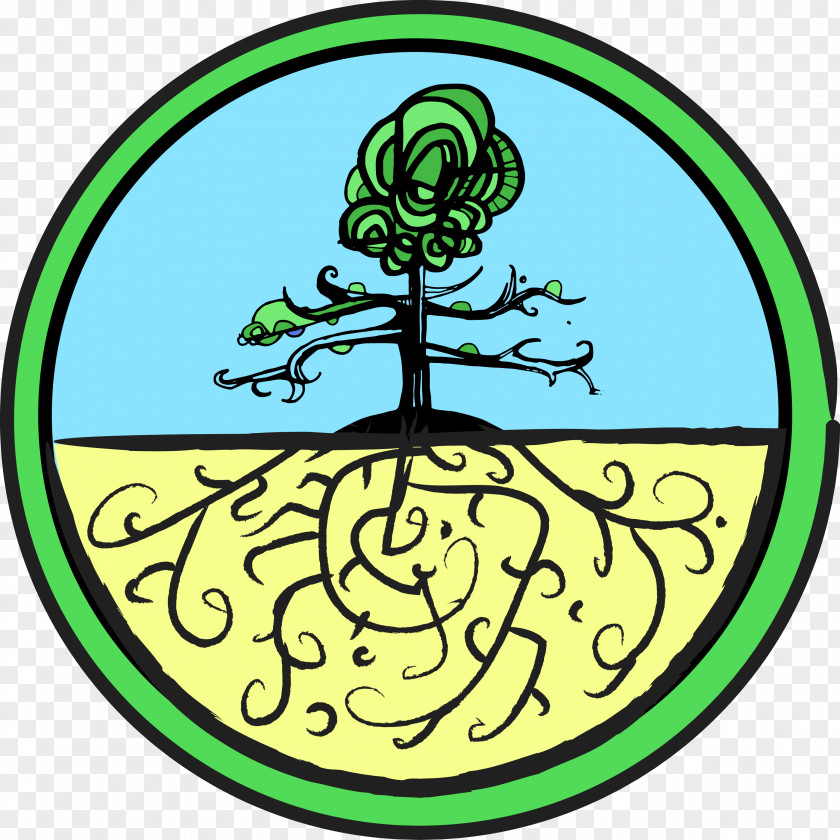 Sustainable City Tree Circle Hatchback Clip Art PNG