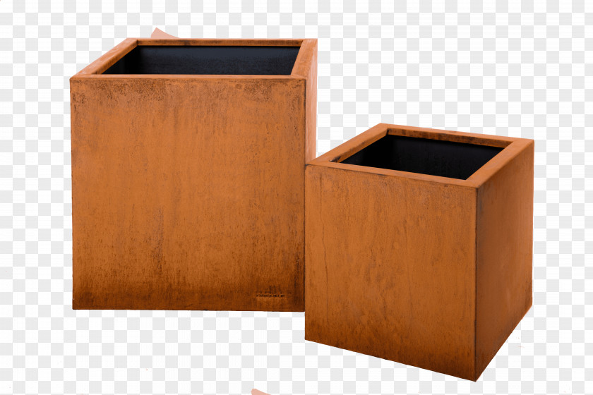 Waste Containment Wood Stain Weathering Steel Rectangle M Saint-Tropez Flowerpot PNG