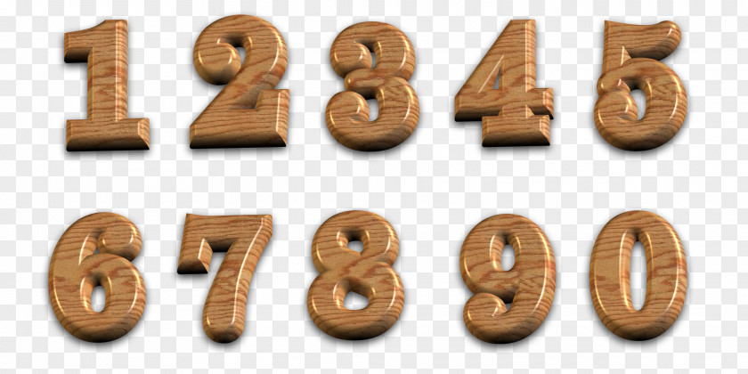 Wooden Number Three-dimensional Space Clip Art PNG