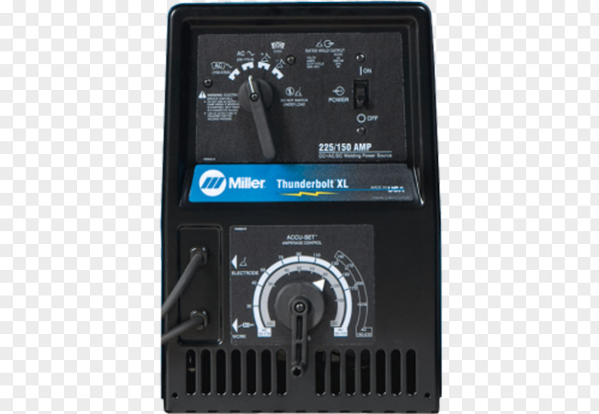 Backer Miller Electric Welding Ampere Direct Current Thunderbolt XL 225 AC/150 DC PNG