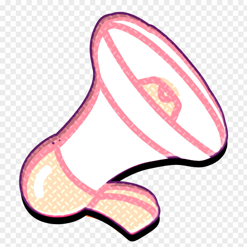 Nose Pink Announce Icon Horn Megaphone PNG
