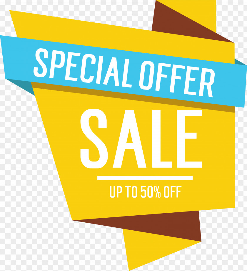 Yellow Sale Tag Sales Advertising Web Banner Textile PNG