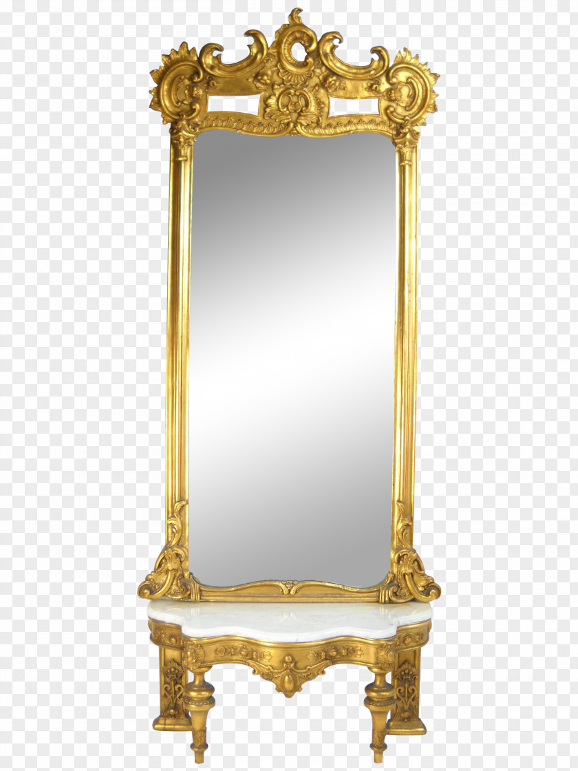 Antique Tables Bedside Mirror Pier Glass Rococo PNG