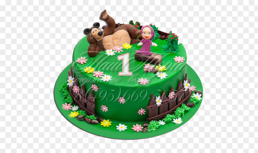Bear Torta Cupcake Masha Birthday Cake PNG