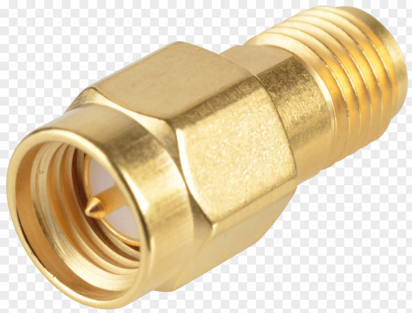 Brass SMA Connector Adapter Phone Radiall PNG