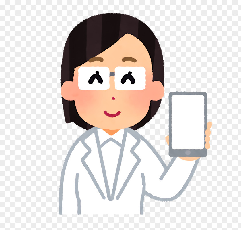 Cartoon Cheek Finger Gesture White-collar Worker PNG