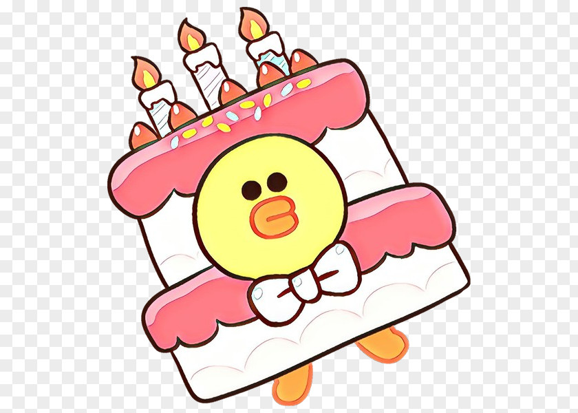 Smile Pink Happy Birthday Cartoon PNG