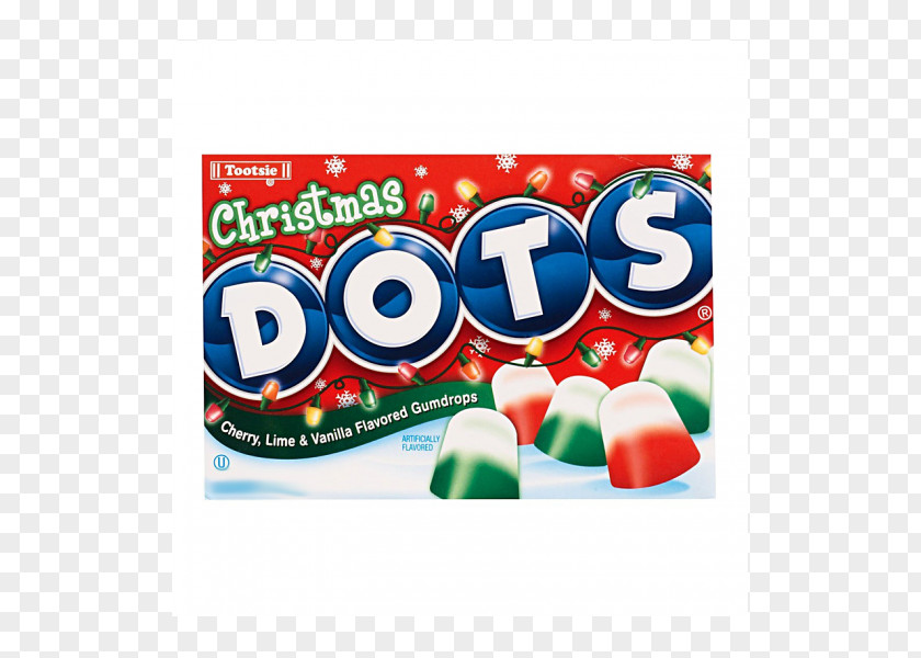 Candy Cane Gumdrop Dots Christmas PNG