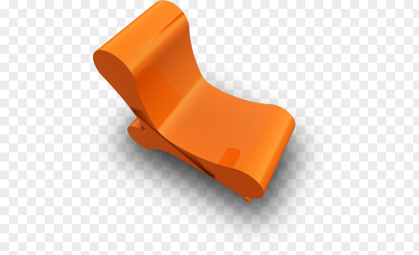 Chair 1 Angle Plastic Orange PNG