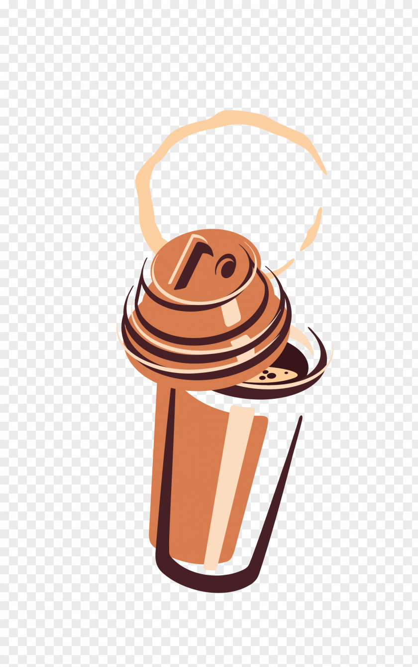 Hand-painted Cartoon Coffee Cup Cafe Drawing PNG