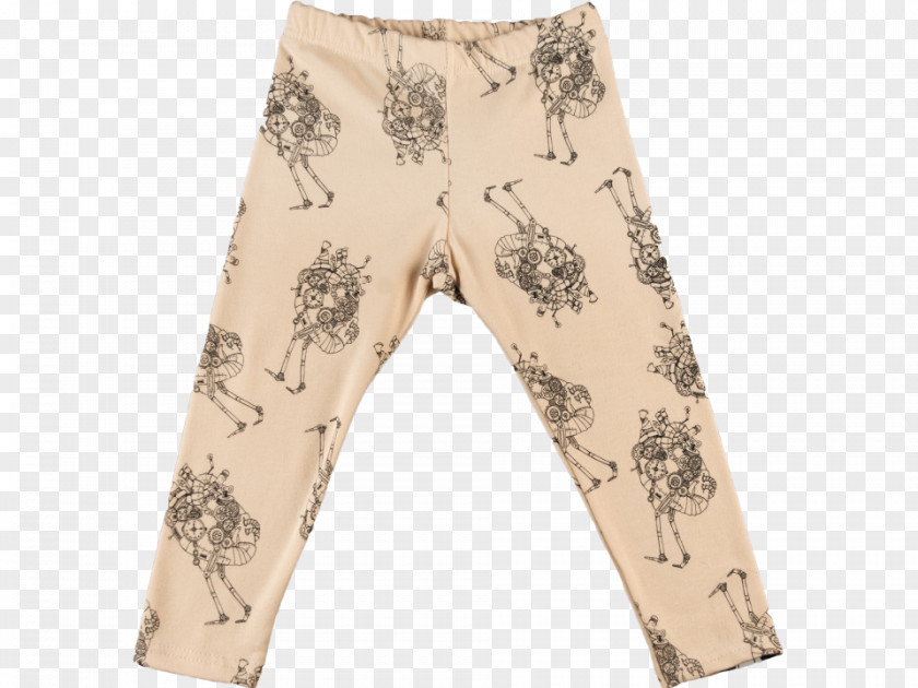 Mechanical Heart Leggings Khaki PNG