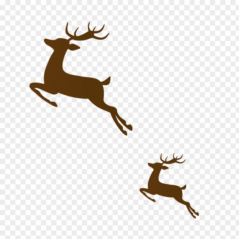 Brown Deer Running Vector Reindeer Run PNG