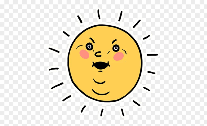 Sun Shine Sticker Telegram Messaging Apps PNG