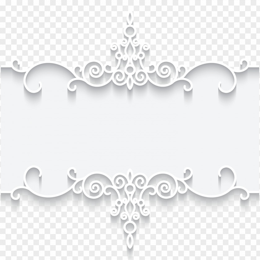 White Lace Pattern Frame Card Vector Illustration Paper Picture Textile PNG