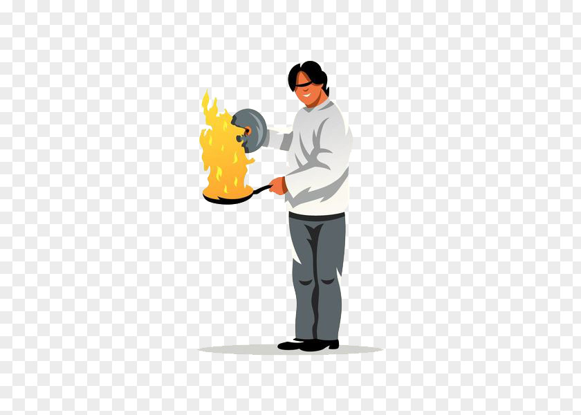 A Chef With Frying Pan Cartoon Photography Royalty-free Illustration PNG