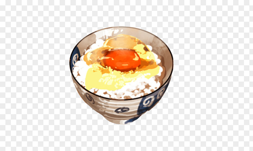 Fried Rice Hand Painting Material Picture Yangzhou Vegetarian Cuisine Egg Breakfast PNG