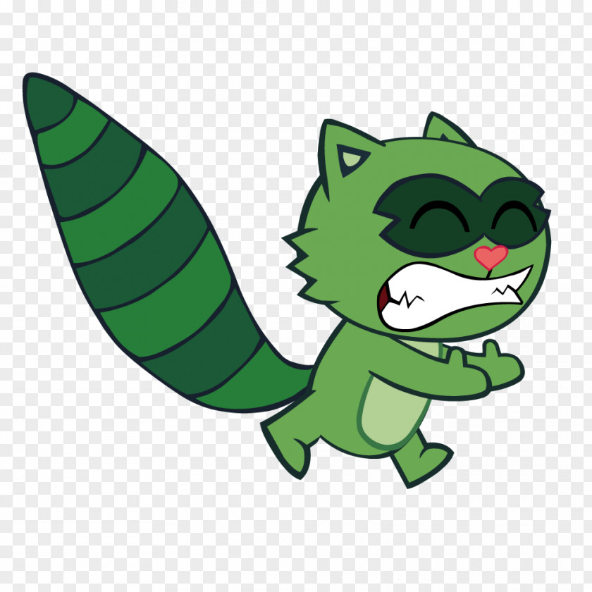 Green Cartoon Squirrel Running Drawing Illustration PNG