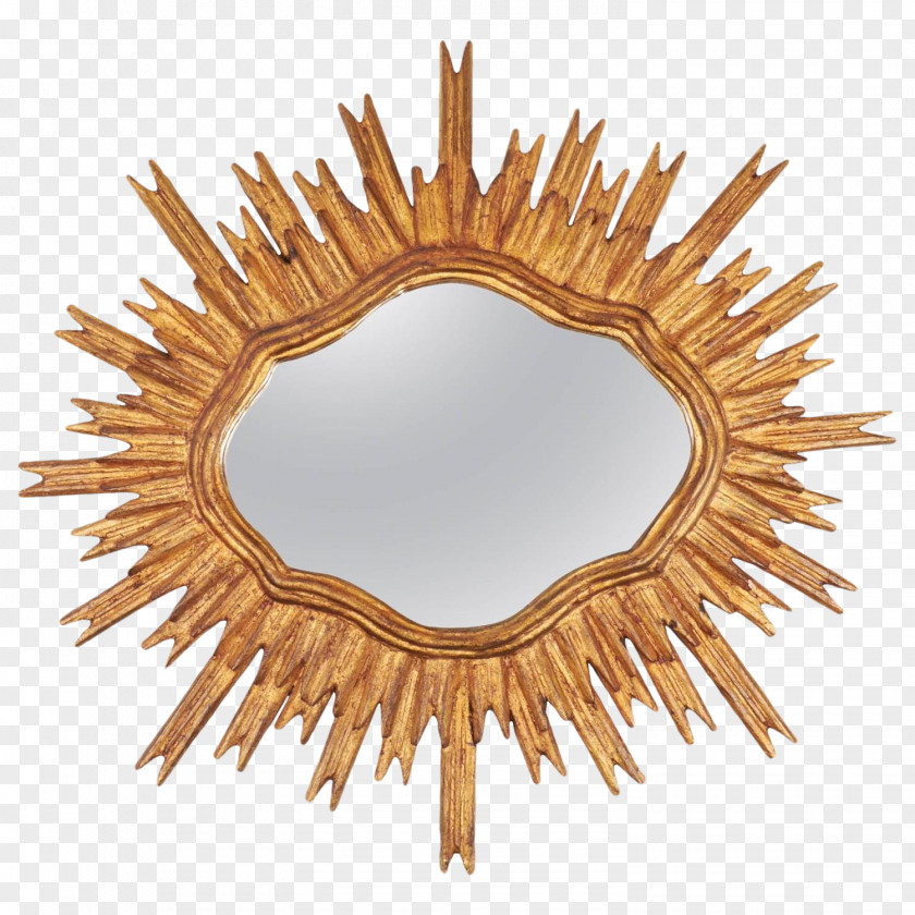 Mirror Trent Austin Design Wooden Sunburst Wall PNG