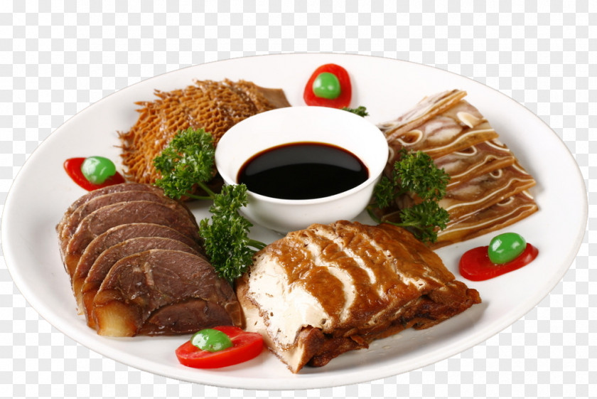 Cold Meat Platter Red Cooking Chinese Cuisine Food PNG