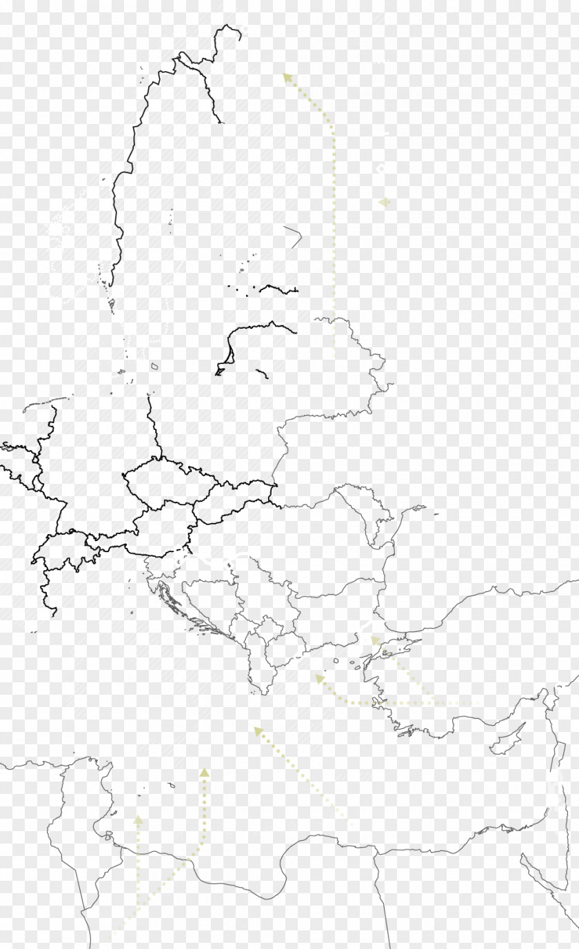 European Border Line Image Europe Drawing White Sketch PNG
