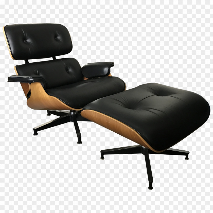 Herman Miller Eames Lounge Chair Wood And Ottoman Charles Ray PNG