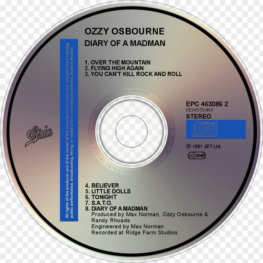 Ozzy Osbourne Compact Disc Big Innings: The Best Of Outfield Playlist: Very Voices Babylon PNG
