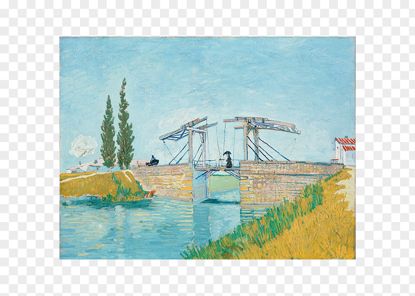 Painting Langlois Bridge At Arles The Yellow House Starry Night Sower PNG