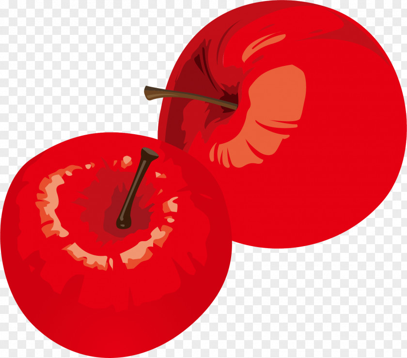 Vector Red Apple Pull Material Effect Element Free Euclidean Clip Art PNG