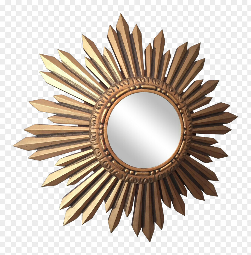 Interior Design Bronze Mirror Brass Metal Circle PNG