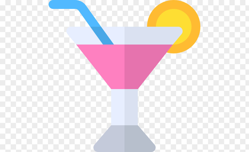 Line Martini Cocktail Glass PNG
